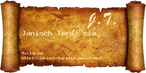 Janisch Terézia névjegykártya