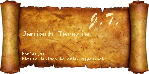Janisch Terézia névjegykártya